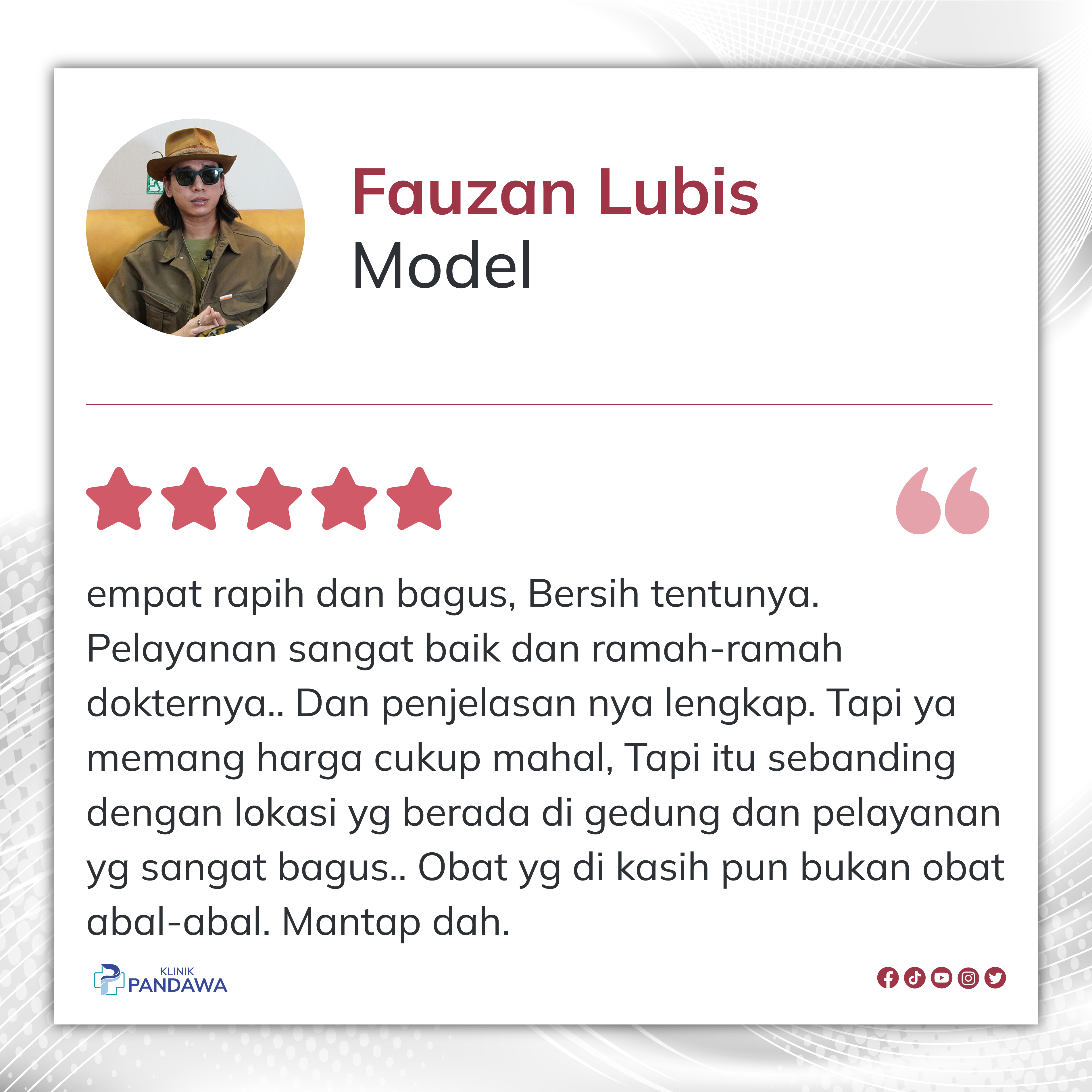 Testimonial Fauzan Lubis | Klinik Dokter Spesialis Online