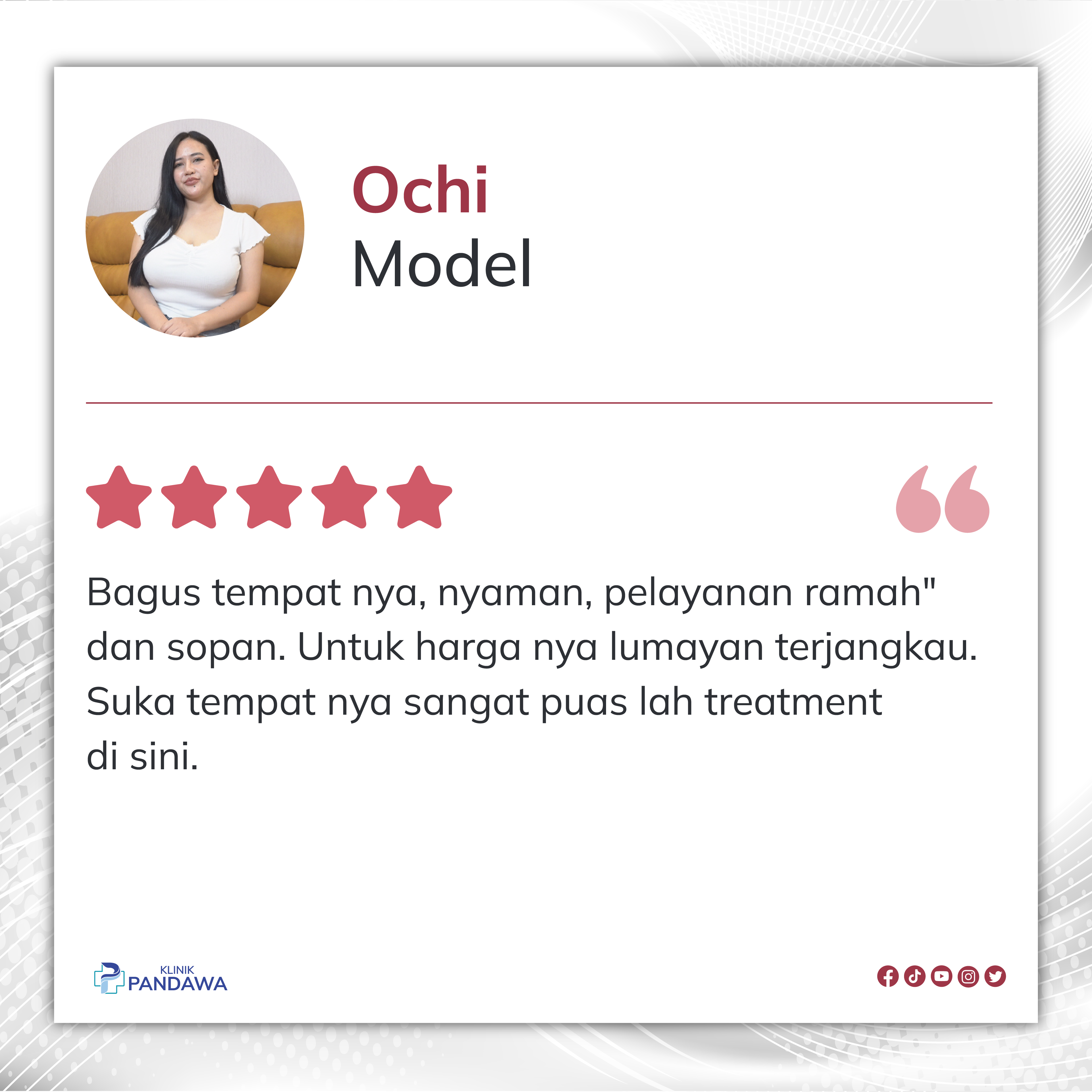 Testimonial Ochi | Klinik Dokter Spesialis Online